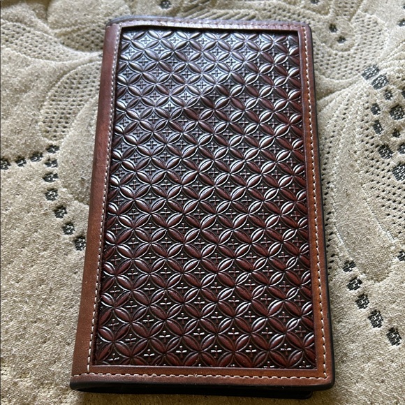 Other - Brown Embossed Leather Wallet